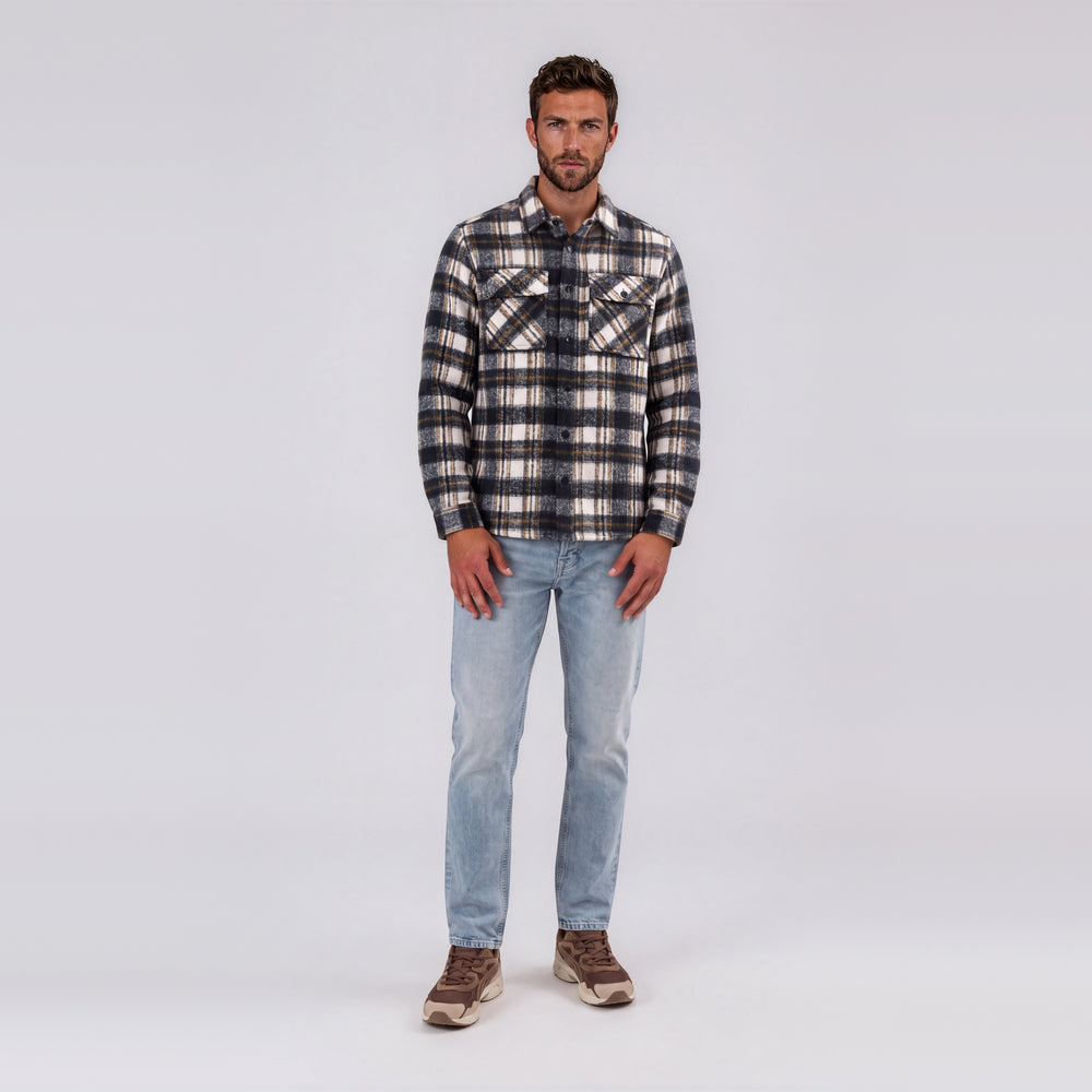 Esco Forest Green Check Two Pocket Overshirt