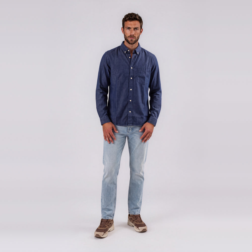 Dark Denim Button Down Shirt