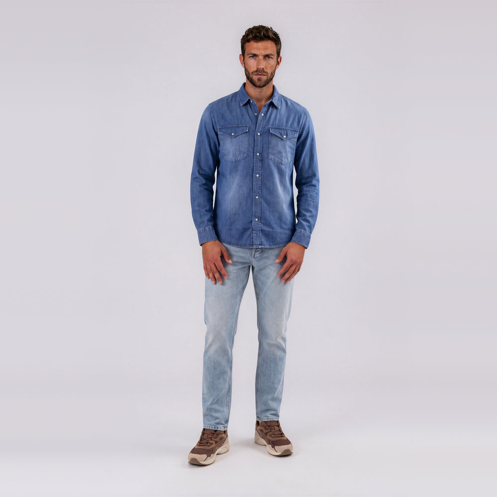Dark Denim Western Shirt